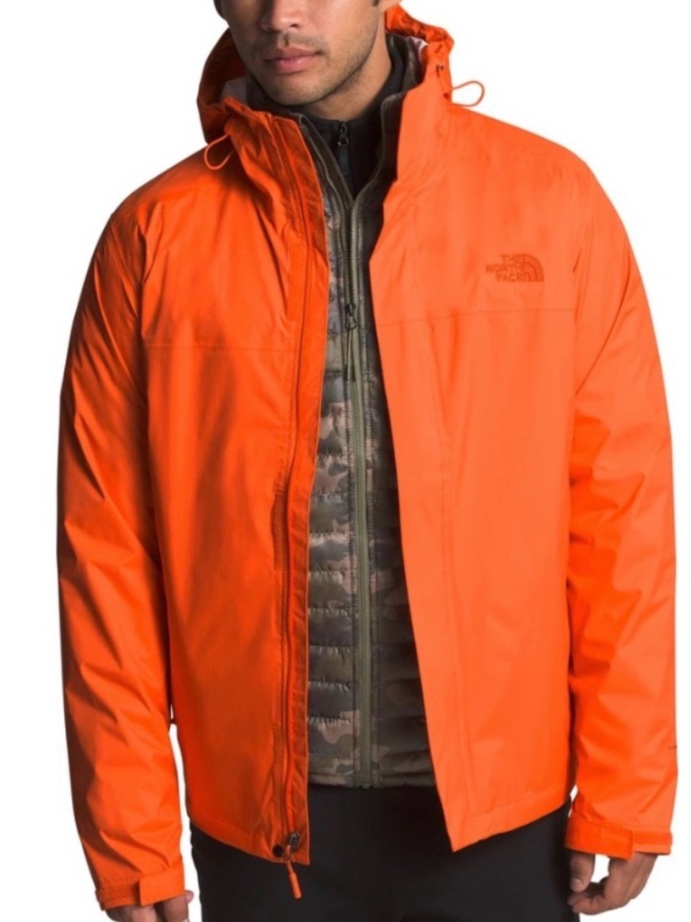 The North Face Men’s Bright Orange Hooded Rain Jacket - Picture 14 of 14
